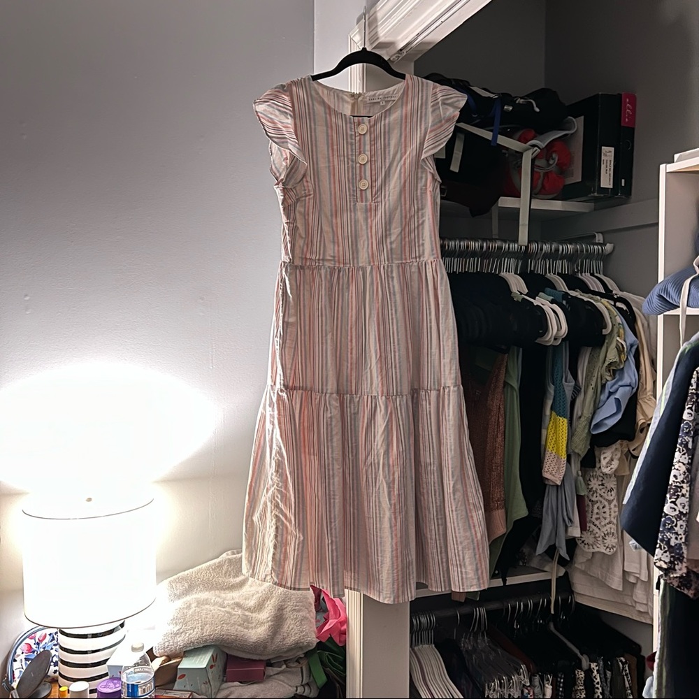 English Factory Midi Dress Stripes Pastel